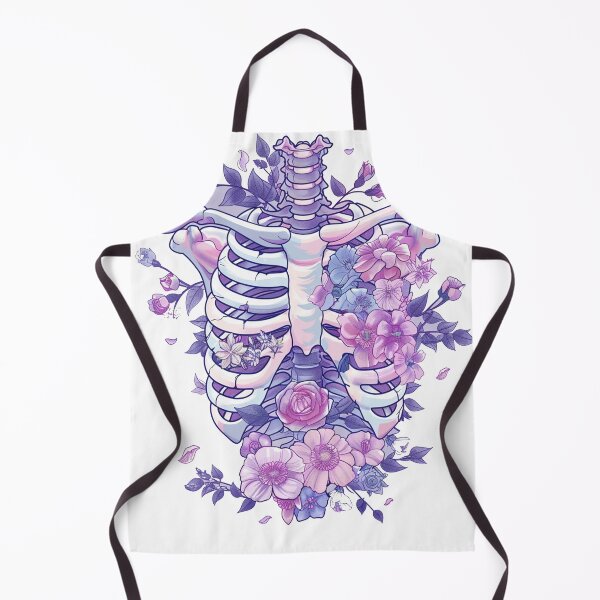 Item preview, Ribcage & Flowers Pastel Goth Kawaii Illustration designed and sold by lunaelizabeth.