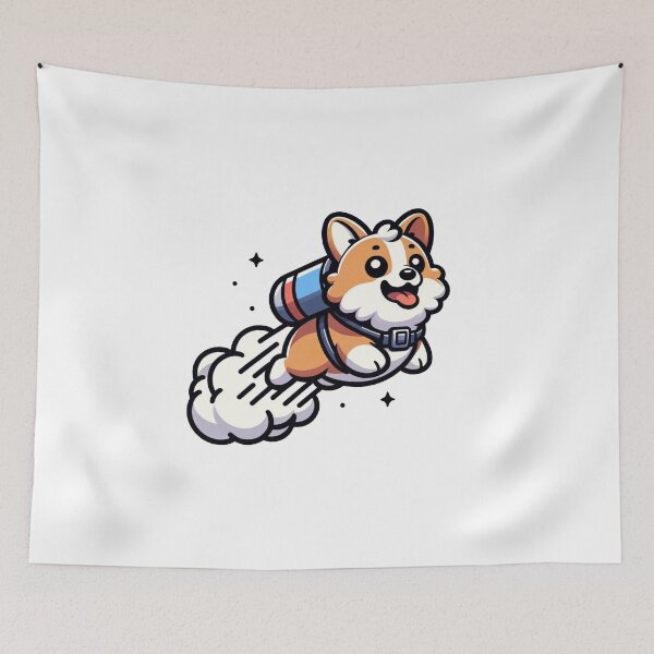 Item preview, corgi to the moon designed and sold by FerdiEverywhere.