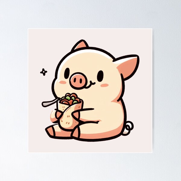 Item preview, Cerdo comiendo burrito designed and sold by LemuellTrends.