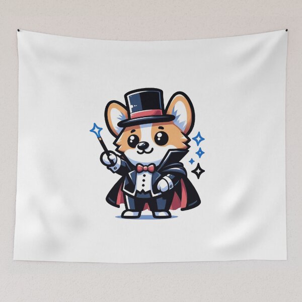 Item preview, corgi magician designed and sold by FerdiEverywhere.