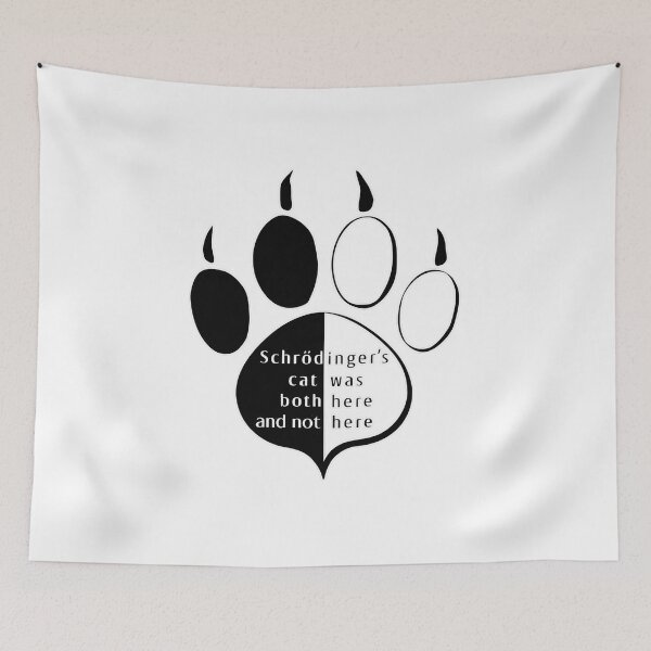 Item preview, Shrodinger's Cat Paw Print Mystery designed and sold by MillennialVibe.
