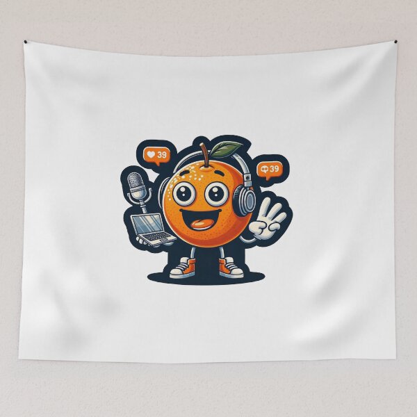 Item preview, podcaster orange designed and sold by FerdiEverywhere.