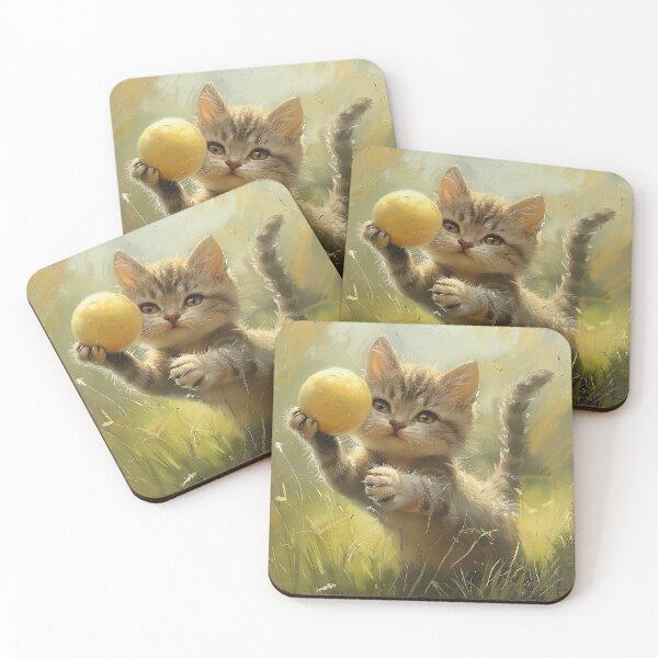 Item preview, Cute cat holding ball designed and sold by CatsAndDogs-TF.