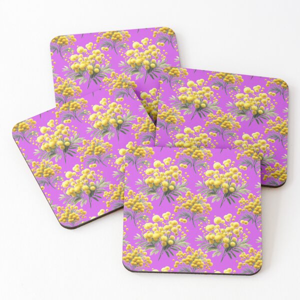Artikelvorschau, Aquarell gelbe Mimose. Mimosenblume. Blumenmuster entworfen und verkauft von DesignHouse07.