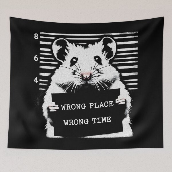 Item preview, Sad Hamster Meme - Wrong Place Wrong Time - Mugshot designed and sold by Urban-Alien.