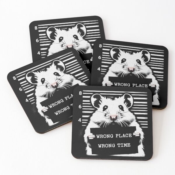 Item preview, Sad Hamster Meme - Wrong Place Wrong Time - Mugshot designed and sold by Urban-Alien.