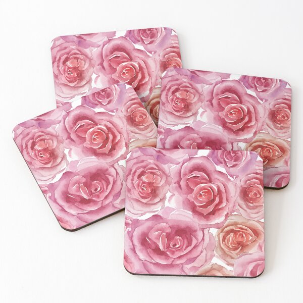 Item preview, Watercolor Tea Roses designed and sold by LianaCreates.