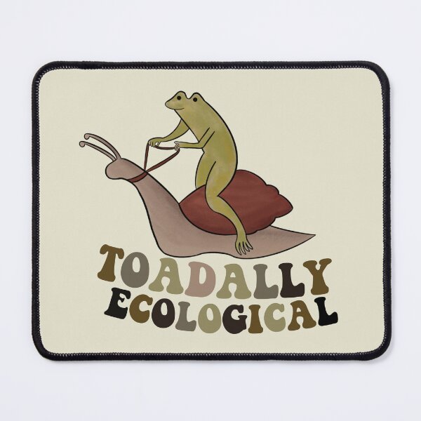Item preview, TOADally ecological - funny toad and snail - goblincore aesthetic designed and sold by Fantasy Cache.
