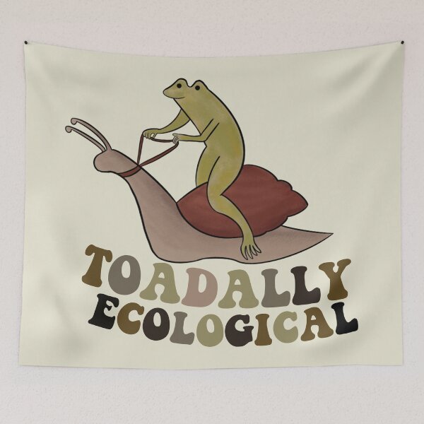 Item preview, TOADally ecological - funny toad and snail - goblincore aesthetic designed and sold by Fantasy Cache.