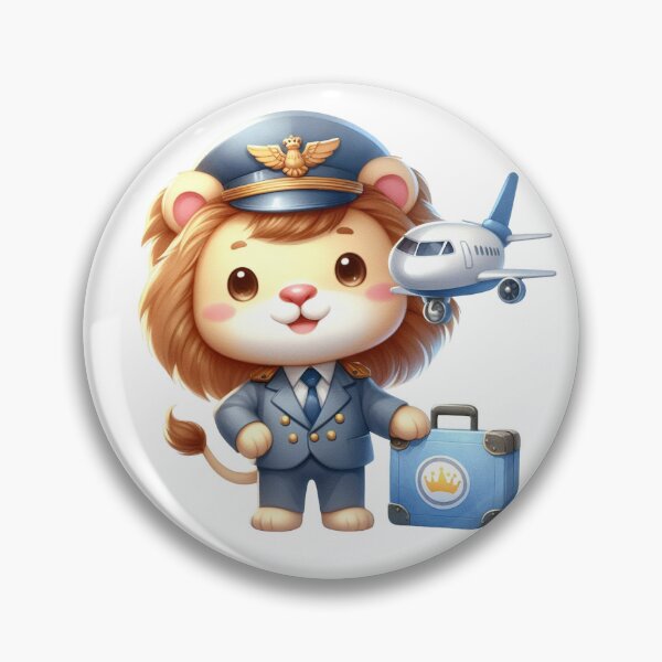 Item preview, Funny cartoon lion pilot! designed and sold by fribabywonder.