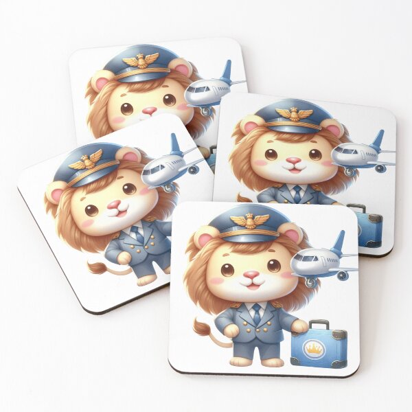 Item preview, Funny cartoon lion pilot! designed and sold by fribabywonder.