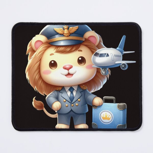 Item preview, Funny cartoon lion pilot! designed and sold by fribabywonder.