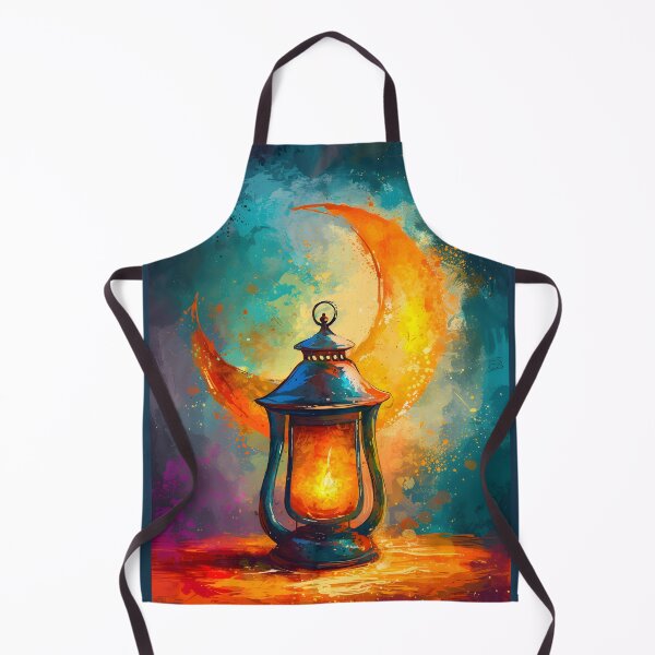 Item preview, Celestial Harmony: Abstract Ramadan Lantern & Crescent Moon- هل هلالك يا رمضان designed and sold by FUNqoosh.