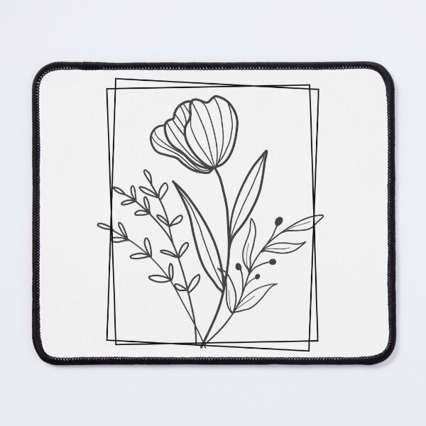 Aperçu de l'œuvre Linéaire de fleurs créée et vendue par CarolinasDsgns.