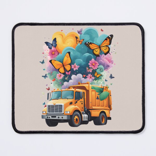 Item preview, Garbage truck with butterflies. designed and sold by Real-Recycling.