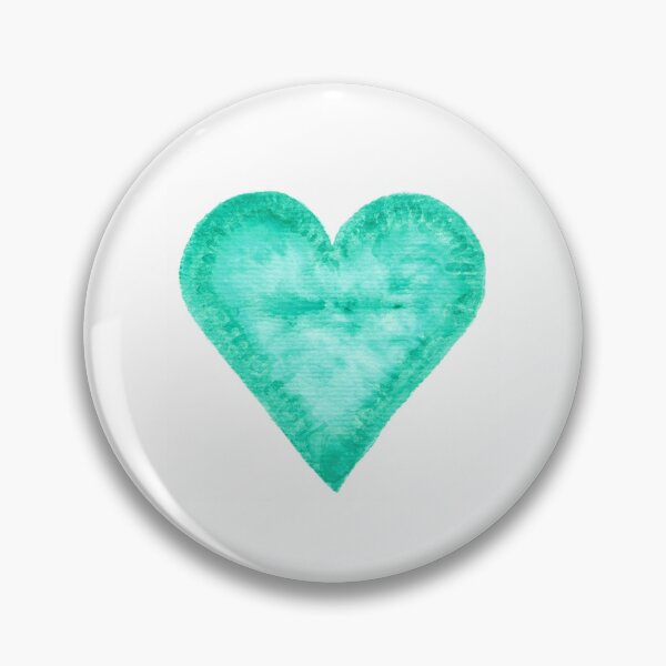 Item preview, Watercolor turquoise heart  designed and sold by LunaMothDesigns.