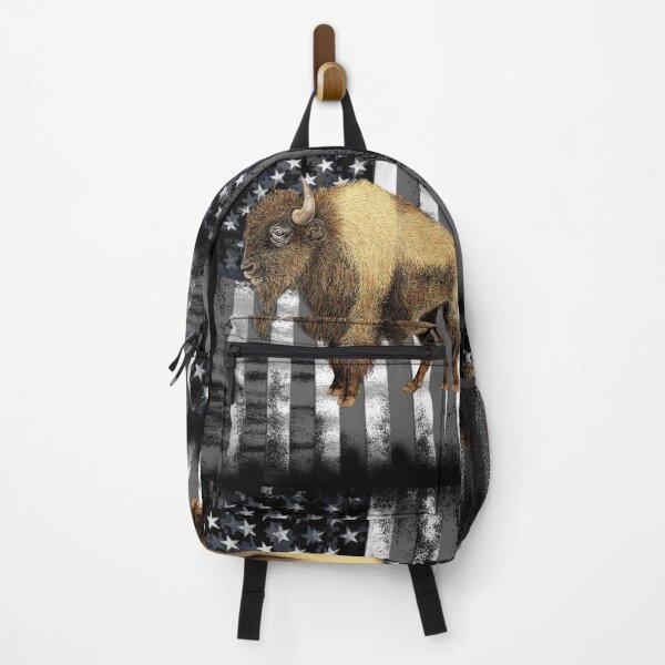 Item preview, American Grey Flag Buffalo Bison Dad Gift designed and sold by oz10.