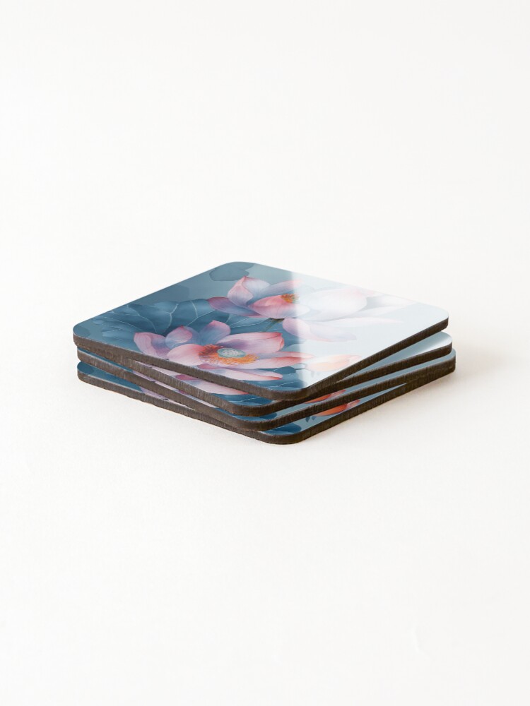 Thumbnail 4 of 5, Coasters (Set of 4), Azure Bloom designed and sold by MNSY.