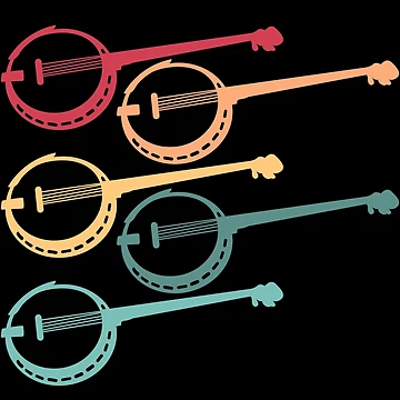 Vorschaubild zum Design Banjos Retro Banjo Player Bluegrass Music Vintage Banjo Gear von DynamicDesign