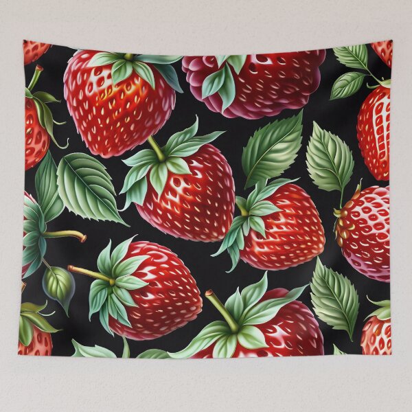 Item preview, Delicious Strawberry Fruit Pattern designed and sold by TheArtOfPat.