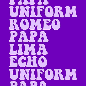 Imagen de la obra Purple Up Phonetic Alphabet Military Child Month Purple Up Gear de DynamicDesign