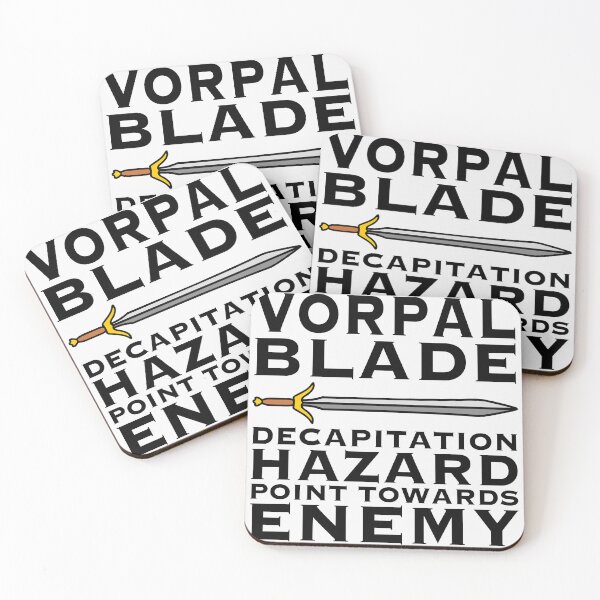 Item preview, Vorpal Blade Safety Label: Decapitation Hazard Point Towards Enemy designed and sold by BrushAndPen.