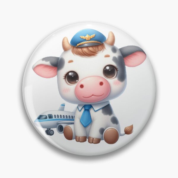 Item preview, Funny cartoon cow flight attendant! designed and sold by fribabywonder.