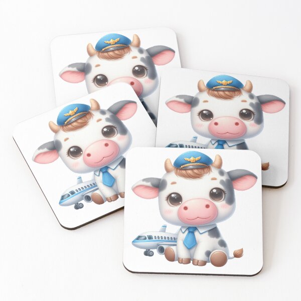 Item preview, Funny cartoon cow flight attendant! designed and sold by fribabywonder.