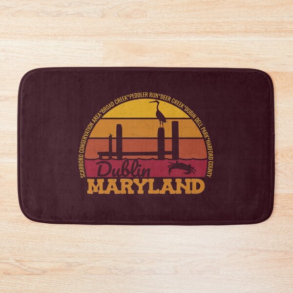 Item preview, Dublin Maryland Sunset Retro Vintage Local Pride Logo designed and sold by CRHPOD20.