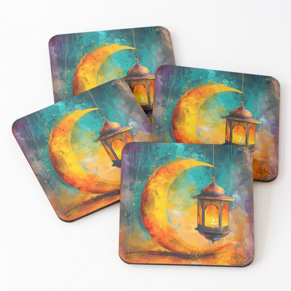 Item preview, Luminous Dreams: Abstract Ramadan Elegance with Crescent Glow- هل هلالك يا رمضان ونور بيتنا وبيتكم designed and sold by FUNqoosh.