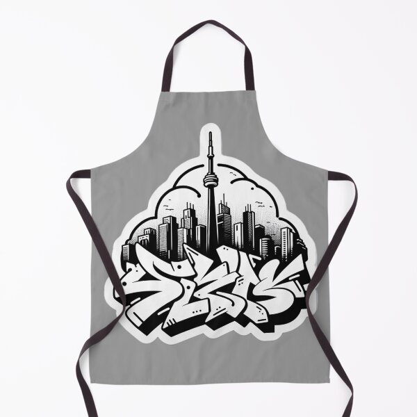 Item preview, Toronto Graffiti Skyline (Black and White) designed and sold by PinUpPizzazz.