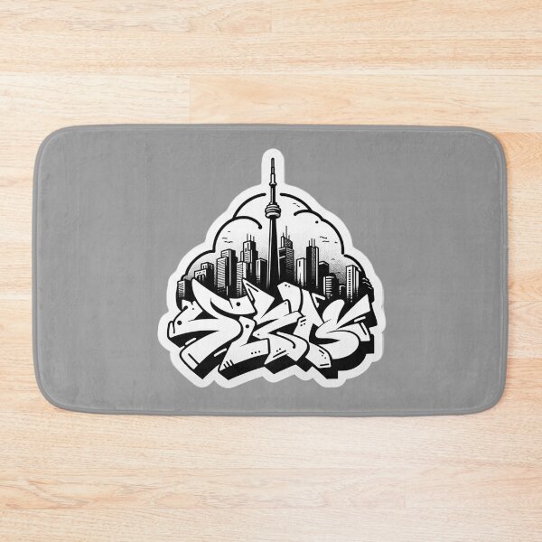 Item preview, Toronto Graffiti Skyline (Black and White) designed and sold by PinUpPizzazz.