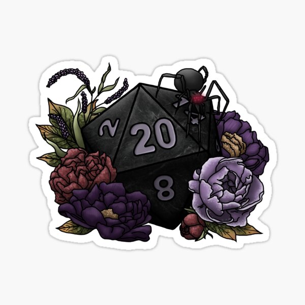 Artikel-Vorschau von Drow D20 – Tabletop-Gaming-Würfel, designt und verkauft von Kiel Chenier + Cassidy June Art.