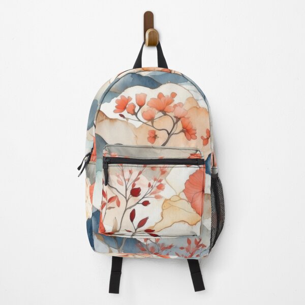 Item preview, Japanese inspired floral landscape watercolour painting style designed and sold by PrettyPinkSkies.