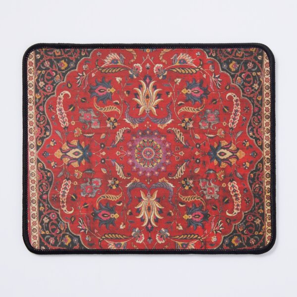 Item preview, Red Persian Rug Vintage Carpet Pattern designed and sold by Vicky Brago-Mitchell®.