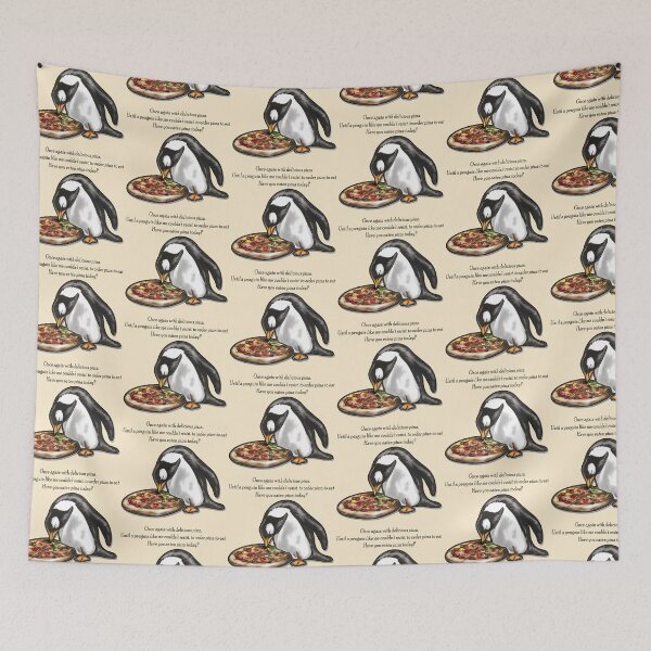 Item preview, penguin pizza designed and sold by winaidigidesign.