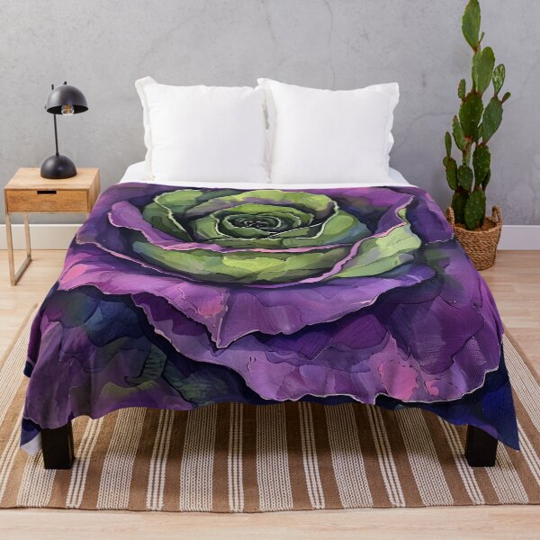 Item preview, blue and purple cactus rose print designed and sold by dcrc.