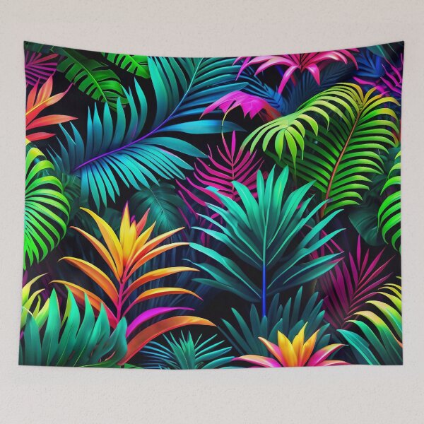 Item preview, Cool Neon Jungle Pattern designed and sold by TheArtOfPat.