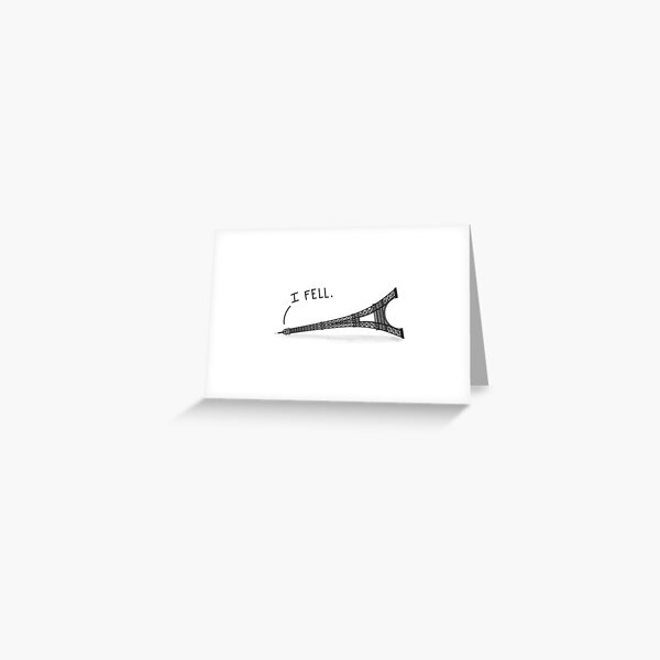 Item preview, I Fell Tower - Funny French pun designed and sold by Francophile.