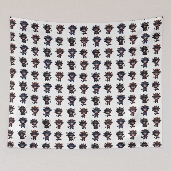 Item preview, Cute Cowboy Black Highland Cows  designed and sold by TheAnimalZ00.