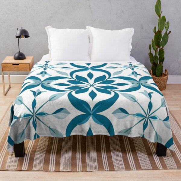 Item preview, Dianthus blue leaf and flower pattern designed and sold by JangmiHorang.