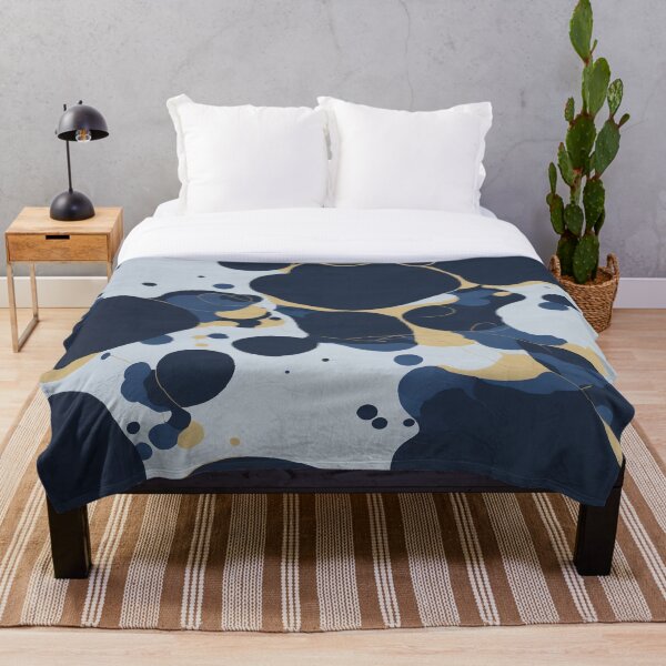 Artikelvorschau,   Beste Marmor-Marinefarbe und weißes Design. Achat-Gold-Glitzer entworfen und verkauft von SuraSu.