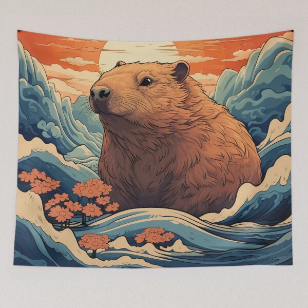 Item preview, Hokusai Capybara 2 designed and sold by AstroRisq.