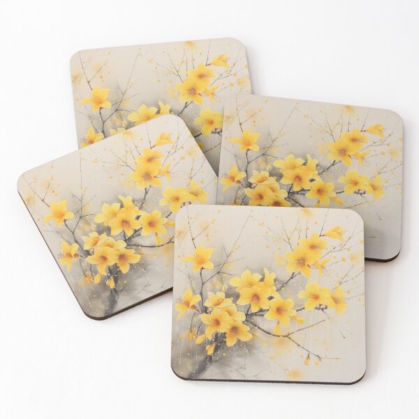 Item preview, Golden Forsythia Splendor Art Print designed and sold by EmilyFNM3D.