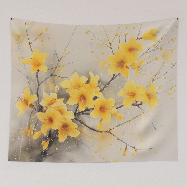 Item preview, Golden Forsythia Splendor Art Print designed and sold by EmilyFNM3D.