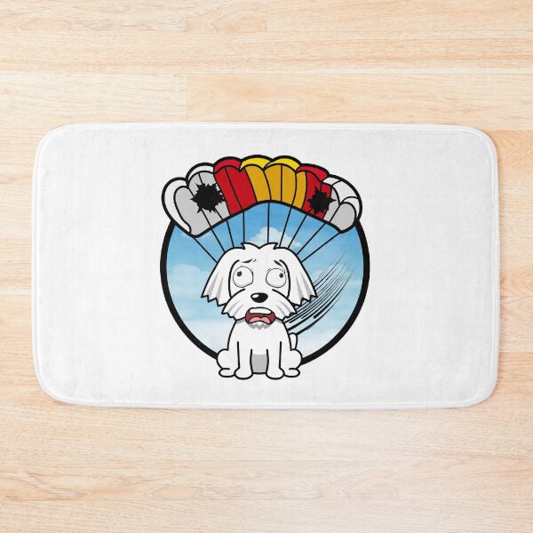 Item preview, Silly white dog has a broken parachute designed and sold by Pet Station.