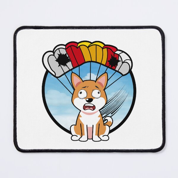 Item preview, Silly orange dog has a broken parachute designed and sold by Pet Station.