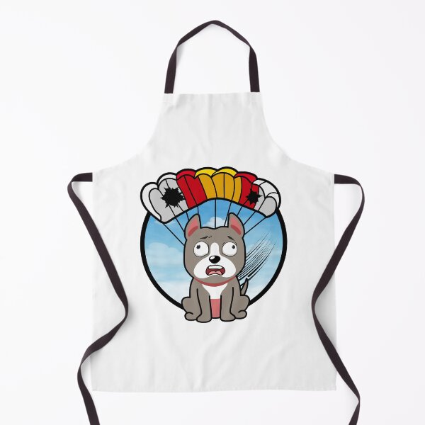 Item preview, Silly grey dog has a broken parachute designed and sold by Pet Station.