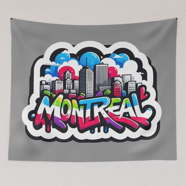Item preview, Montreal Graffiti Skyline designed and sold by PinUpPizzazz.