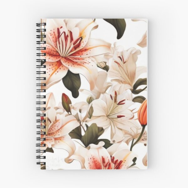 Item preview,  Vintage Lily Flowers Leave Pattern. designed and sold by SuraSu.